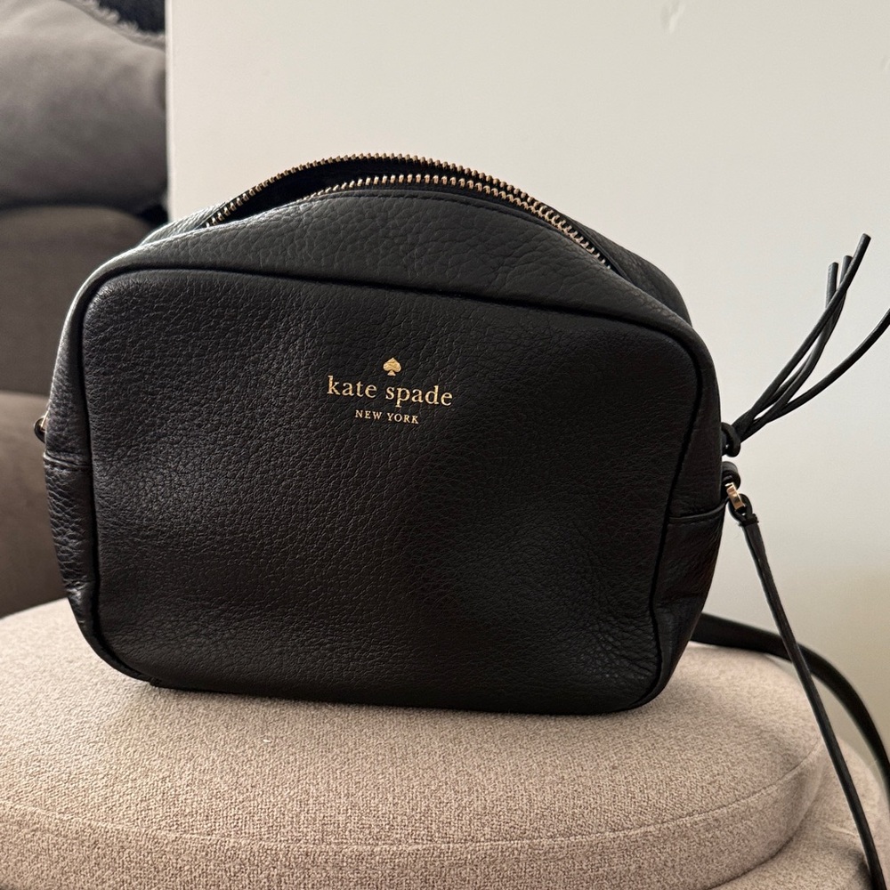 Kate Spade Black Pebbled Leather Crossbody Bag